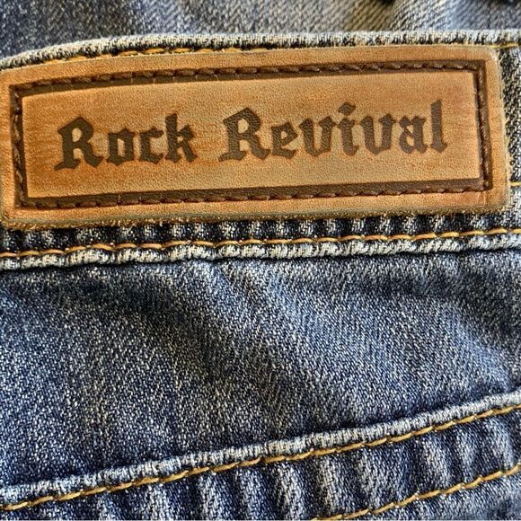 Rock Revival Anabela Boyfriend Cropped Distressed mid rise Womens size 32 - Picture 7 of 14